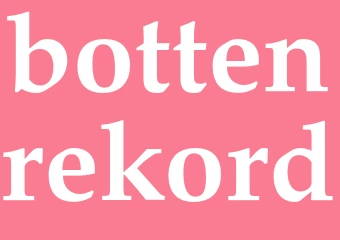 Synonym bottenrekord