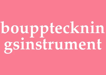 Synonym bouppteckningsinstrument