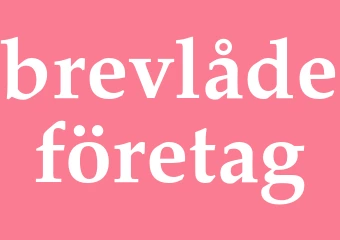 Synonym brevlådeföretag