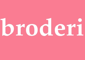 Synonym broderi
