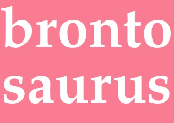 Synonym brontosaurus