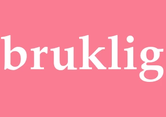 Synonym bruklig