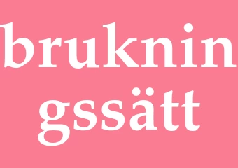 Synonym brukningssätt