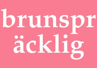 Synonym brunspräcklig