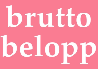 Synonym bruttobelopp