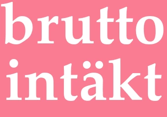 Synonym bruttointäkt