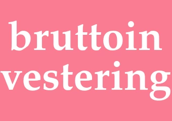 Synonym bruttoinvestering