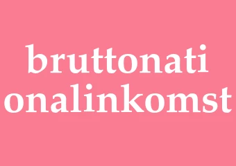 Synonym bruttonationalinkomst