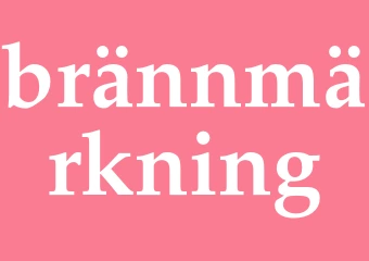 Synonym brännmärkning