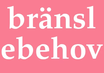 Synonym bränslebehov