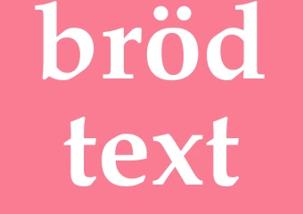 Synonym brödtext