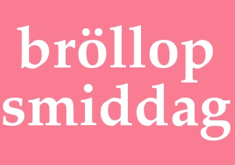 Synonym bröllopsmiddag