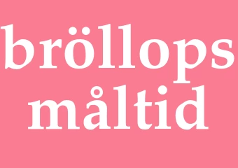 Synonym bröllopsmåltid