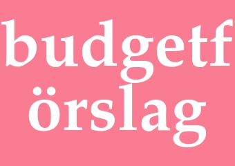 Synonym budgetförslag