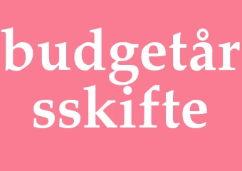 Synonym budgetårsskifte