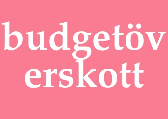 Synonym budgetöverskott