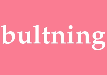 Synonym bultning