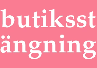 Synonym butiksstängning