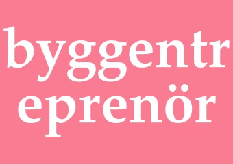 Synonym byggentreprenör