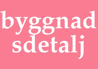 Synonym byggnadsdetalj