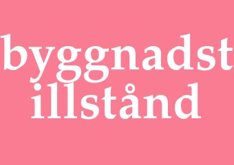 Synonym byggnadstillstånd