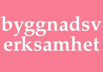 Synonym byggnadsverksamhet