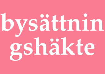 Synonym bysättningshäkte
