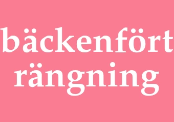 Synonym bäckenförträngning