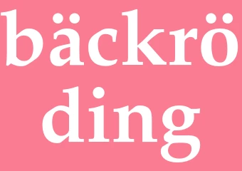 Synonym bäckröding