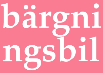 Synonym bärgningsbil