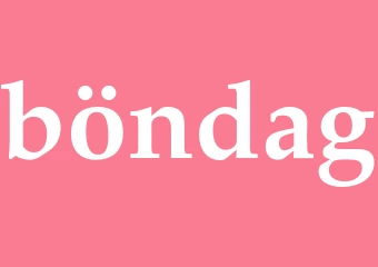 Synonym böndag
