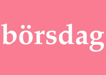 Synonym börsdag