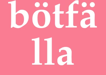 Synonym bötfälla