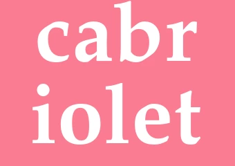 Synonym cabriolet
