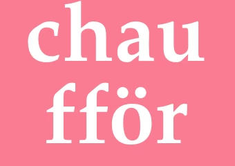 Synonym chaufför