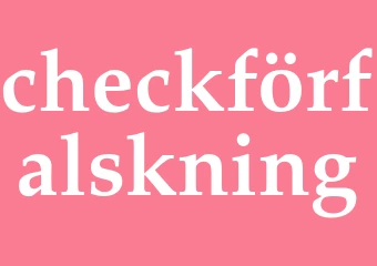 Synonym checkförfalskning