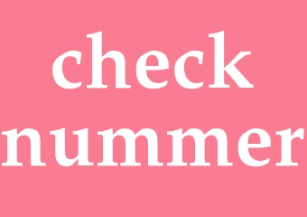 Synonym checknummer