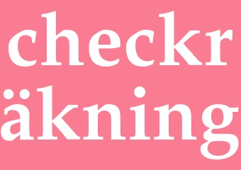 Synonym checkräkning