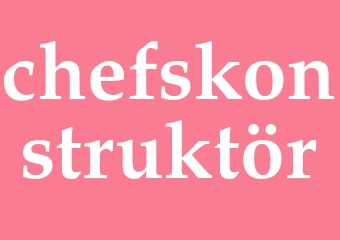 Synonym chefskonstruktör