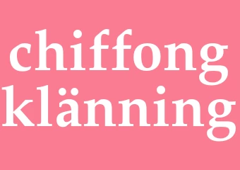 Synonym chiffongklänning