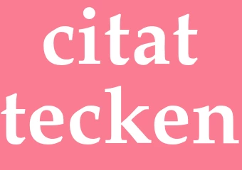 Synonym citattecken