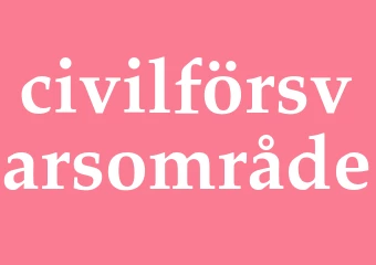 Synonym civilförsvarsområde