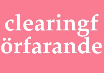 Synonym clearingförfarande