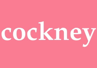Synonym cockney