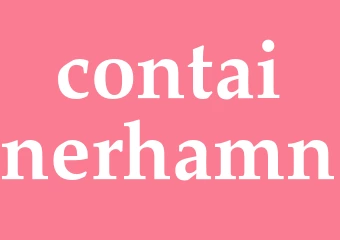 Synonym containerhamn