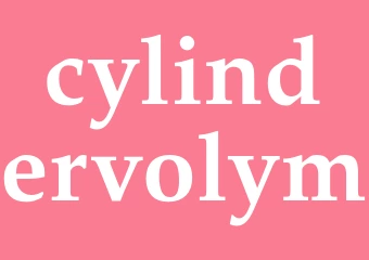 Synonym cylindervolym