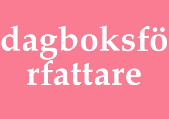 Synonym dagboksförfattare