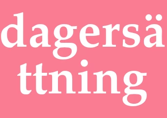 Synonym dagersättning