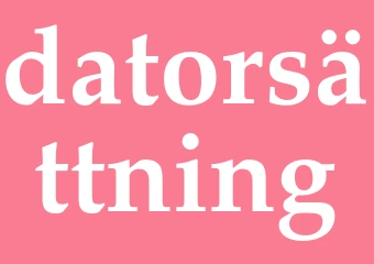 Synonym datorsättning