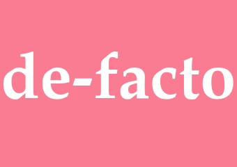 Synonym de facto